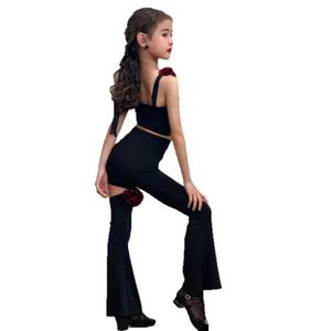 Camisole Tops Pants Modern <span class=keywords><strong>Salsa</strong></span> Ballroom Outfits pour filles - Product Image 1