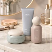 Ensemble de flacons compte-gouttes en verre givré de luxe pour soins de la peau, sérum et huiles essentielles, 30ml, 50ml, 60ml, et pot à crème personnalisé pour emballage cosmétique
