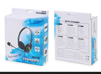 Casque filaire USB SY440MV avec câble anti-traction long, design léger, micro omnidirectionnel pour le télémarketing, le bureau, l'ordinateur portable et le PC