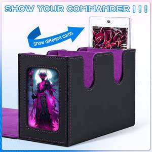 160 + Premium MTG Commander Storage Deck Box avec affichage de fenêtre à une touche Convient à 160 + <span class=keywords><strong>Yu</strong></span>-<span class=keywords><strong>Gi</strong></span>-<span class=keywords><strong>Oh</strong></span> TCG Magica Double Sleeded Card - Product Image 5