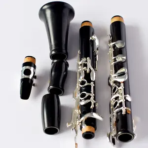 Meilleure vente instrument de musique d'orchestre clarinette en ébène G touches plaquées argent