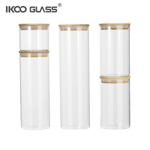 <span class=keywords><strong>Bocaux</strong></span> en verre avec couvercles en verre trempé et joints en silicone, récipients de stockage alimentaire <span class=keywords><strong>pour</strong></span> la cuisine, hermétiques, utilisables au micro-ondes, lot de 4 - Product Image 1