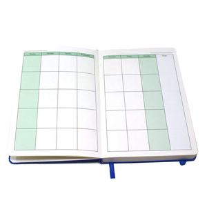 Agenda personnalisable de cahier de budget hebdomadaire A5 avec couverture rigide en PVC vert 100gsm fermeture à glissière porte-carte <span class=keywords><strong>boucle</strong></span> de stylo sur la colonne vertébrale - Product Image 5