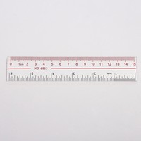 Règle droite en plastique transparent de 15 cm, double échelle centimètre/pouce, pour l'école et le bureau, personnalisable avec logo