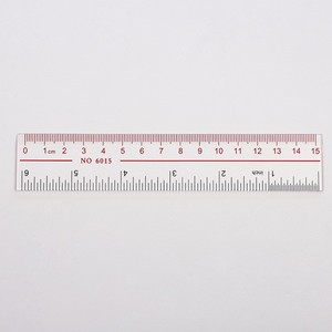 Righello dritto trasparente in plastica da 15 cm, doppia scala centimetrica e in <span class=keywords><strong>pollici</strong></span>, trasparente, per scuola e ufficio, con logo personalizzabile. - Product Image 5