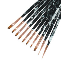 Angnya — brosse pour manucure professionnelle, stylo, idéal pour le Gel UV et le dessin, peinture acrylique, outil de photothérapie, 10 pièces