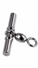 Connecteur de pêche <span class=keywords><strong>triple</strong></span> MF <span class=keywords><strong>avec</strong></span> clip, émerillons à sertir à double roulement en T pour ligne croisée, 3 voies - Product Image 2