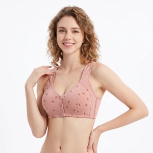 Ropa Interior Femenina, Sujetador de Lencería de Alta Calidad para Mujer, Talla XXL, con Cierre Frontal y Diseño Floral - Product Image 1