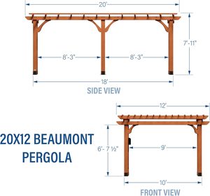 Pergola <span class=keywords><strong>de</strong></span> <span class=keywords><strong>Jardin</strong></span> Extérieure Design, Pavillon ou Gazebo Élégant pour un Ombrage Durable et un Espace <span class=keywords><strong>de</strong></span> Détente - Product Image 4