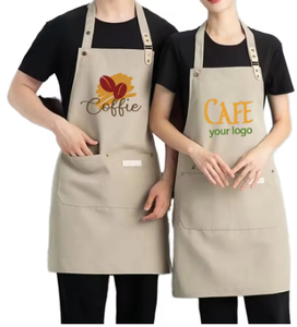 Delantales de Media Manga Negros Unisex de Lona Khain con Botones Metálicos a Presión y Logotipo Personalizado de Alta Calidad para Servicio de Camareros en Restaurantes y Bares - Product Image 3