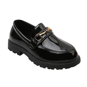 2025 primavera otoño estilo británico zapatos de baile para niños y niñas parte superior de cuero de rendimiento negro con suelas blandas - Product Image 3
