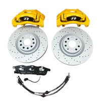 Kit Kaliper Rem Depan Piston Tunggal Gaya R36 untuk VW Tiguan PASSAT Polo Golf 6 7 8 GTI R CC 2001-2020 Roda 17 Inci