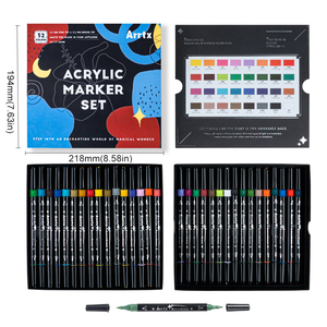 Pennarelli Acrilici Arrtx AACM-03-32 di Alta Qualità, 32 Colori, Punta Doppia per Artisti, Penne per Disegno - Product Image 6