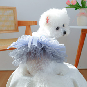 Robe de mariée Andromeda pour chiots et chats, magnifique robe de bal pour animaux de compagnie avec dentelle, élégante - Product Image 3