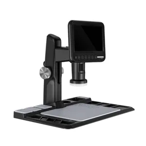 Taşınabilir 318-A 7 inç 1600X 1080P mikroskop çalışma araştırma Lab LCD mikroskop dijital projektör ile