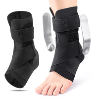 Nouvelle attelle de cheville portable avec double attelle en aluminium, sangle de compression et manchon élastique pour le soutien de la cheville lors des sports et du football