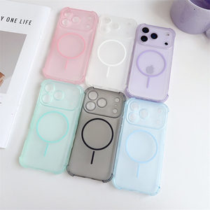 เคสโทรศัพท์แบบไร้สายกันกระแทกแม่เหล็กเรืองแสงนีออนสำหรับ iPhone 16 Pro, เคสใสกันเหลืองสำหรับ iPhone 17 - Product Image 1