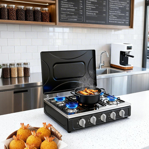 5 Burner Portable <strong>Gas</strong> Stove for Household Outdoor RV Hotel Use Stainless Steel Surface <strong>LPG</strong> <strong>Cooker</strong> - Product Image 1