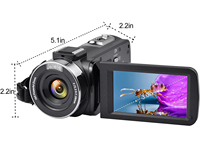 Kamera Video Digital 4K WIFI dengan Zoom 18X, Layar Sentuh Putar 3.0 Inci, untuk Video dan Foto