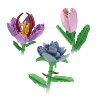 Kit de construction de fleurs DIY, ensemble de blocs de construction botaniques STEM, jouet de collection pour enfants, cadeau éducatif créatif pour garçons et filles