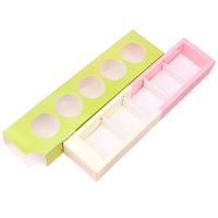 Boîte de macarons, 5 pièces, sélection de la couleur du téléphone, boîte d'emballage de gâteaux, boîtes pliantes, matériaux emballés