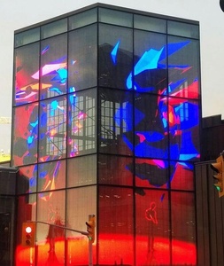 Schermo LED Adesivo a Tenda per Edifici in Vetro, Pannello Video Trasparente per Interni e Semi-Esterni, <span class=keywords><strong>Pellicola</strong></span> LED Flessibile e Trasparente - Product Image 4