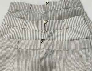 Pantalon en lin rayé pour femme, confortable, respirant, coupe droite, décontracté, pour le bureau, élégant, léger, pour tous les jours - Product Image 2