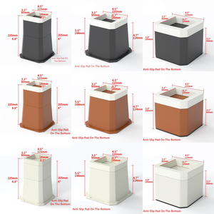 Lève-meubles, lève-lits, pour relever les pieds des lits, des canapés ou autres meubles, en plastique robuste, base en caoutchouc antidérapante - Product Image 6