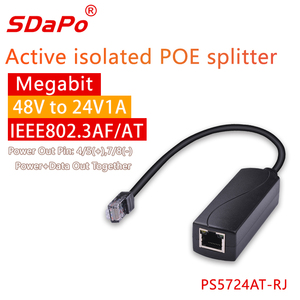 Sdapo PS5724AT-RJ PoE chuyển đổi 24V 1A 24W MegaBit điện dữ liệu đầu ra với nhau 48V đến 24V PoE chuyển đổi - Product Image 4