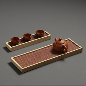 Bandeja de Bambú, Madera Maciza Hecha a Mano, Decoración Natural para el Hogar, Juego de Portavasos - Product Image 2
