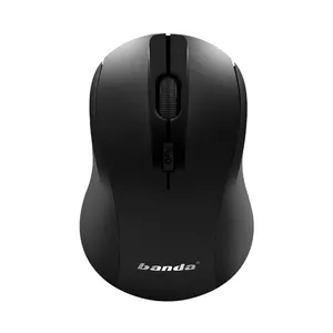 Wholesale Ultra Thin Computer Mouse with USB Receiver Wireless Mouse for PC Computer 1600 DPI 2.4ghz Black Battery Color Box