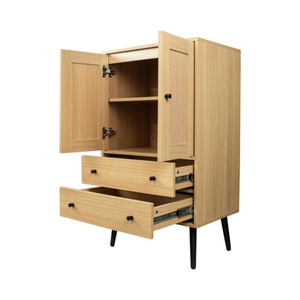 Buffet simple et écologique, armoire <span class=keywords><strong>de</strong></span> <span class=keywords><strong>rangement</strong></span> multifonctionnelle, double porte, 2 tiroirs, hauteur réglable, design moderne et minimaliste - Product Image 3