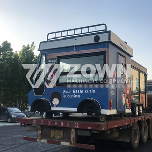รถเข็นขายอาหารเคลื่อนที่ตามเทรนด์ พร้อมบริการปรับแต่งพิเศษสำหรับตลาดชายหาด ไอศกรีม ชานมไข่มุก ธุรกิจกลางแจ้ง - Product Image 4