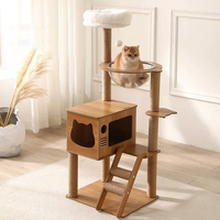 Arbre à chat OEM de grande taille, tour d'escalade multi-niveaux pour chat avec capsule spatiale, griffoir intégré et maison pour chat