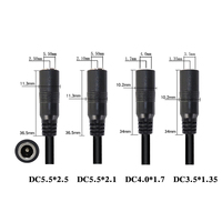 Cantwell – câble d'alimentation en queue de cochon, haute qualité, 5.5x2.1mm, Jack femelle à extrémité ouverte, 5V, 2 cœurs, Extension de prise 5521, 12v DC