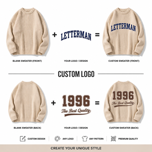 เสื้อสเวตเตอร์ถักไหมพรมหนานุ่มทรงหลวม คอวี สีพื้น สำหรับผู้ชาย ฤดูใบไม้ร่วง ฤดูหนาว สไตล์ลำลอง - Product Image 6