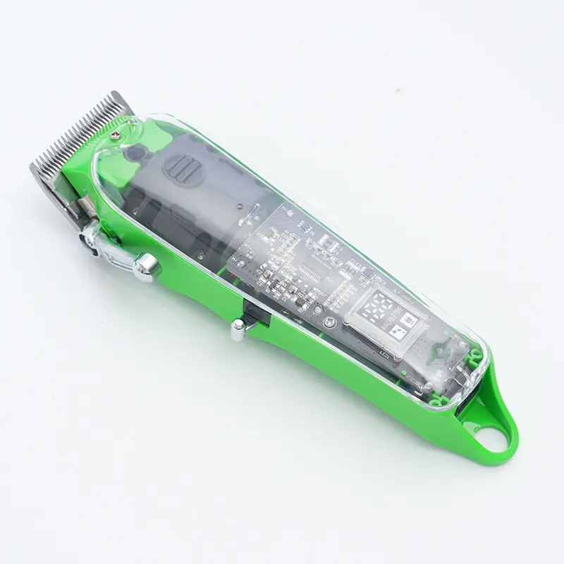 아크릴 투명 수염 트리머 및 헤어 면도기 새로운 디자인 USB 헤어 컷 기계 남성용 전기 헤어 면도기
