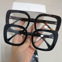 Assortiment de montures de lunettes optiques en acétate pour femmes, de gros, personnalisées avec logo, épaisses, grandes tailles, tendance, stock mixte