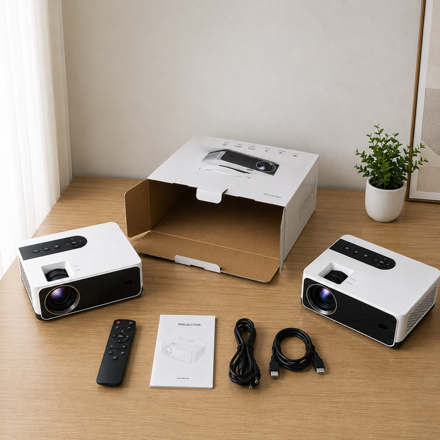 Portable DVD Projector with 1080P Support WiFi Bluetooth Compatible with TV Stick Gaming Devices and Movies