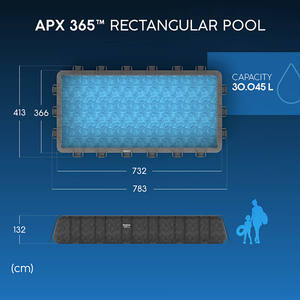 Piscina <span class=keywords><strong>Bestway</strong></span> 561KG Rectangular 30045L Grande con Marco de Acero Metálico, Piscina Familiar de PVC Portátil para Jardín, Piscina Elevada para Exteriores - Product Image 2