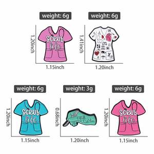 Broche médicale créative en métal coeur vêtements d'infirmière kit médical <span class=keywords><strong>Ambulance</strong></span> Scalpel kit médical dessin animé Badge Punk broches bijoux - Product Image 6