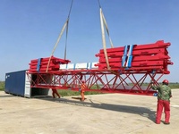 HAISHAN 8T Grue à tour de construction sans cabine à plateforme plate, Boîte de vitesses, Réducteur, Moteur, Limiteur de charge, Anneau de rotation, Fabricant de tirants muraux
