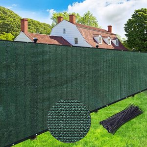 Filet de clôture de <span class=keywords><strong>jardin</strong></span> en HDPE vert foncé avec bord renforcé et œillets, écran de protection pour extérieur - Product Image 6