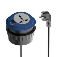 Prise à œillets universelle pour canapé rond de 80mm avec port de charge PD 20W Type-C Prise à œillets multifonctionnelle pour bureau