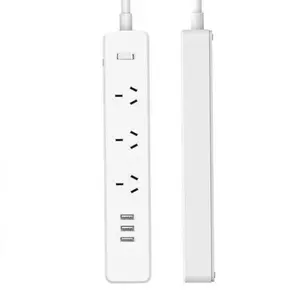 AU NZ AR Standard Power Strip 3 USB Port 3 Outlets Simple Design Power Bar with Switch Residential Commercial Use 1.8m