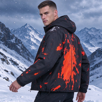 Veste coupe-vent personnalisée OEM Streetwear à fermeture éclair, imperméable, réactive à la température, en nylon pour homme, idéale pour le ski
