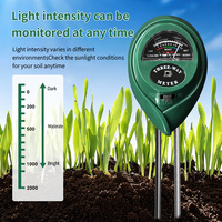 Hot Selling Garden Soil Humidity Tester Plants Soil PH Meter Greenhouse Soil sunlight Detector 3 in 1 Soil Moisture Meter