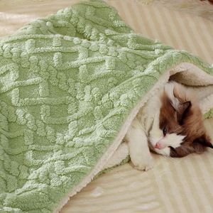 Couverture pour animaux de compagnie de luxe, écologique, hypoallergénique, durable, en polaire d'agneau, motif Hibiscus, pour chats et chiens, toutes saisons - Product Image 3