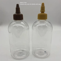 Bouteilles en plastique vides de 8 oz, 16 oz, 32 oz pour huile capillaire, flacon souple jetable en PET, emballage pour sauce piquante