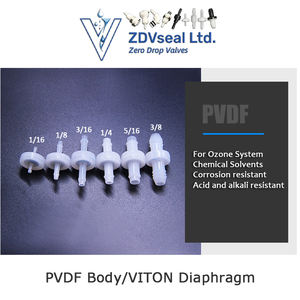 صمام فحص من البلاستيك ZDVseal PVDF بوصة إلى: PP "صمام فحص خرطوم لاصق واحد مضمنة صمامات غير مرتجعة للوقود والزيوت والمياه والهواء - Product Image 4